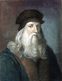 Leonardo Da Vinci Self-Portrait Steel Engraving by Granger Collection