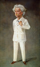 Mark Twain Caricature Lithograph Fine Art Print by Spy