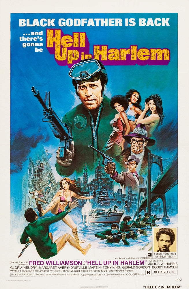 Hell Up In Harlem Movie Poster Art Print from 1973