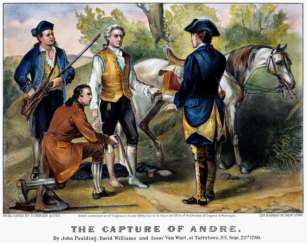 The Capture of Major John Andre (1780) Lithograph Print by Currier & Ives