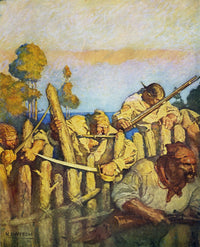 Treasure Island: The Attack on the Block House Fine Art Print by N.C. Wyeth