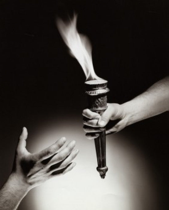 Flaming Torch Transfer Fine Art Print - Close-Up Poster