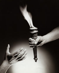 Flaming Torch Transfer Fine Art Print - Close-Up Poster
