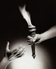 Flaming Torch Transfer Fine Art Print - Close-Up Poster