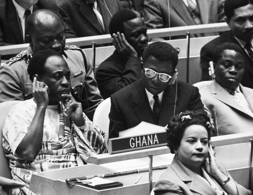 Kwame Nkrumah United Nations Assembly Fine Art Print by Granger Collection