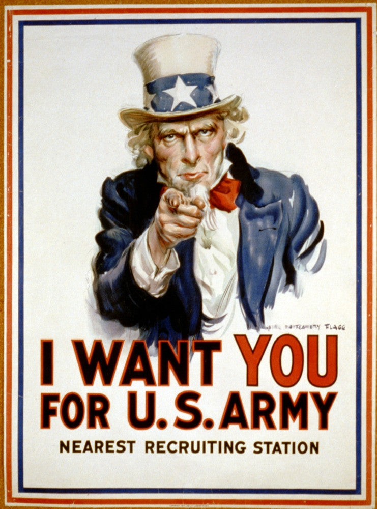 WWI Uncle Sam Recruitment Poster Print (1917) | Science Source