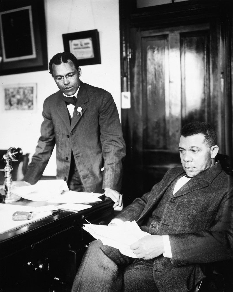 Booker T. Washington in Office at Tuskegee Institute Fine Art Print