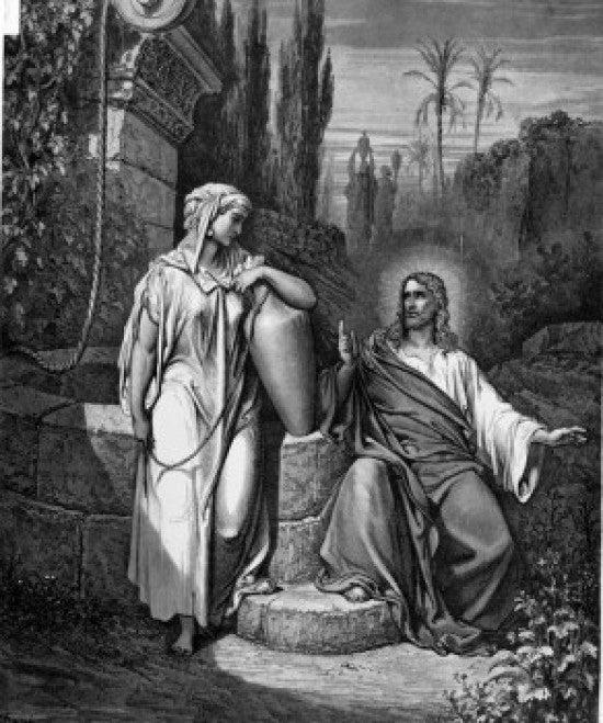 Jesus and the Samaritan Woman Fine Art Print by Gustave Dore