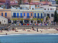Italy, Sicily Beach at Cefalu Fine Art Print by Terry Eggers