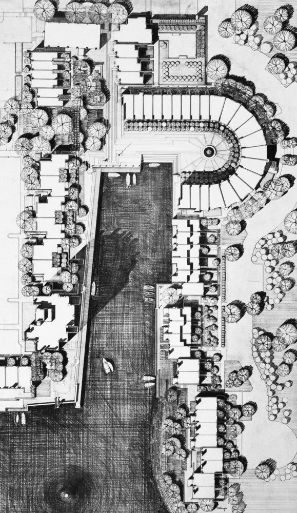 Virginia Reston Aerial View Fine Art Print by Granger Collection