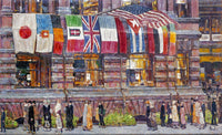 Hassam's Allied Flags Fine Art Print - 1917 by Childe Hassam