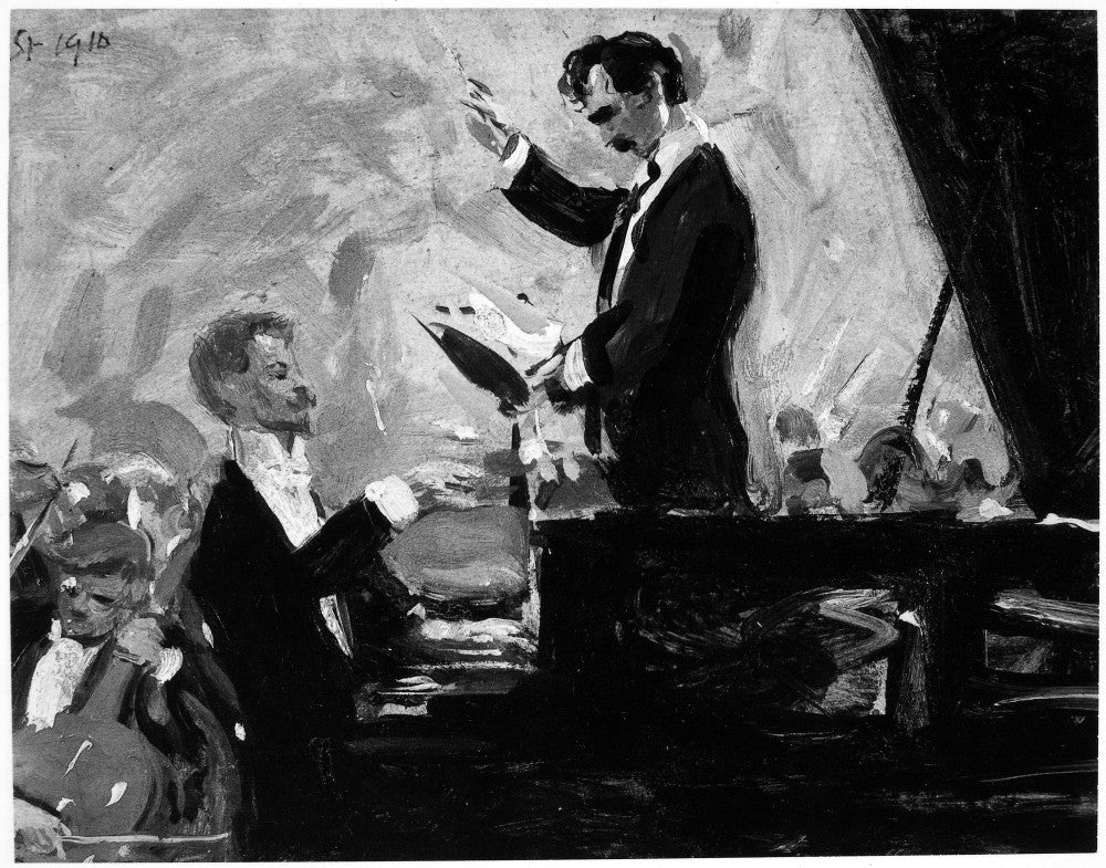Alexander Scriabin & Serge Koussevitzky Fine Art Print by Robert Sterl