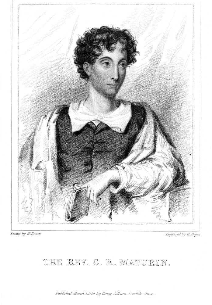 Charles Robert Maturin Stipple Engraving Fine Art Print - 1819