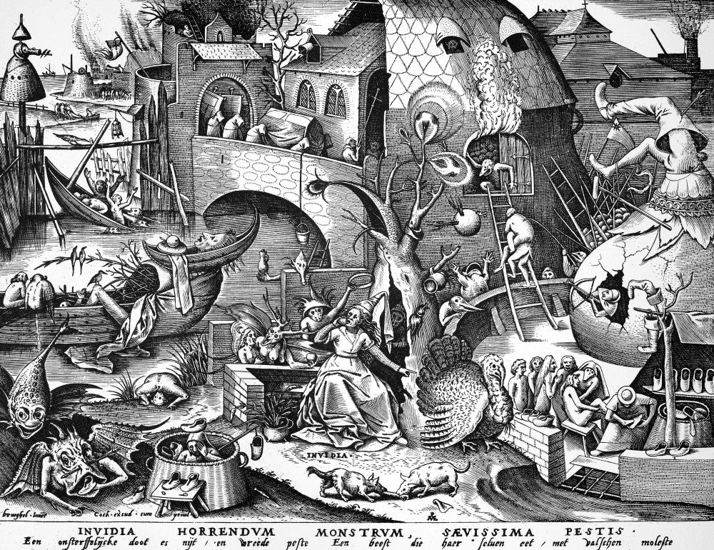 Seven Deadly Sins Fine Art Print - Envy by Pieter Bruegel the Elder