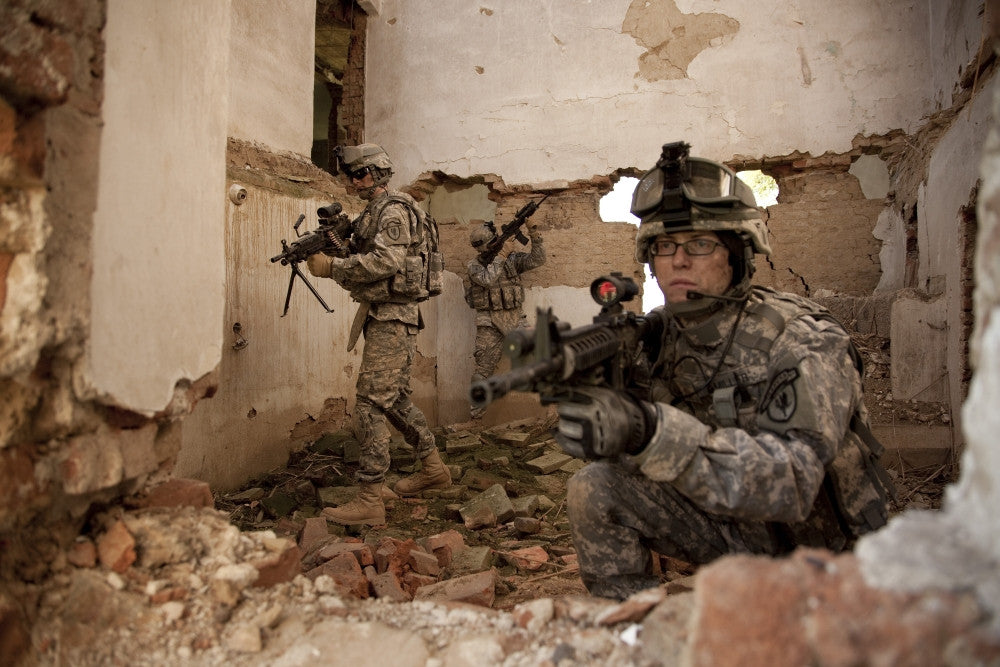 U.S. Army Rangers in Afghanistan Combat Scene Poster Print