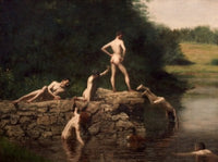 Swimming Hole Fine Art Print by Thomas Eakins