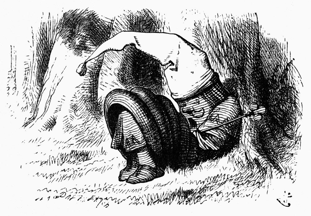 The Red King Snoring - Wood Engraving from Through the Looking Glass