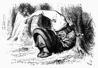 The Red King Snoring - Wood Engraving from Through the Looking Glass