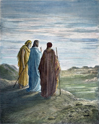Jesus at Emmaus Wood Engraving Poster Print by Granger Collection
