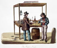 Oyster Stand in New York City Fine Art Print by Nicolino V. Calyo