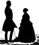 Queen Victoria and Lord Melbourne Silhouette Fine Art Print
