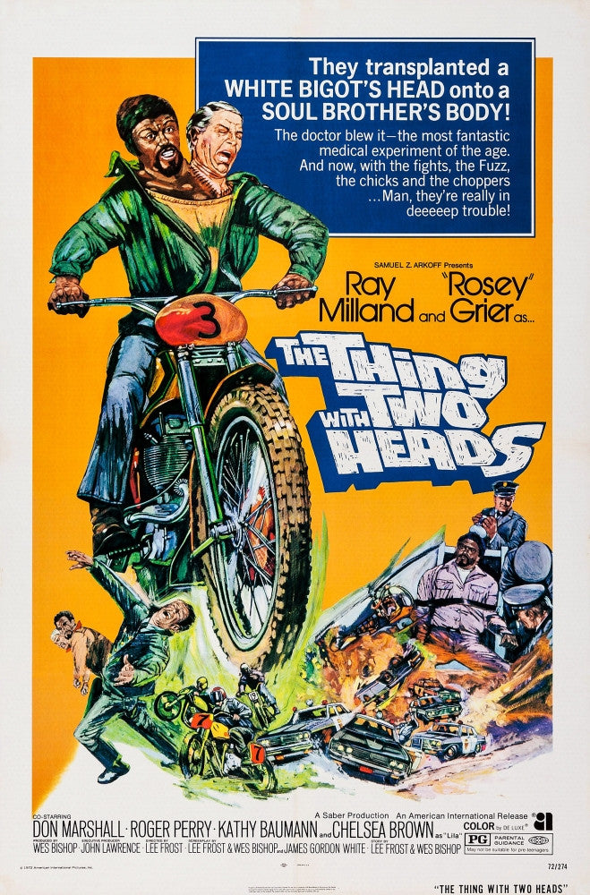 The Thing With Two Heads Movie Poster Art Print (1972) - Multiple Sizes Available