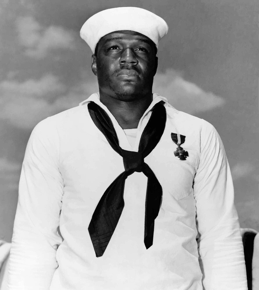 Digitally Restored Photo Print of Doris Dorie Miller, U.S. Navy Cook