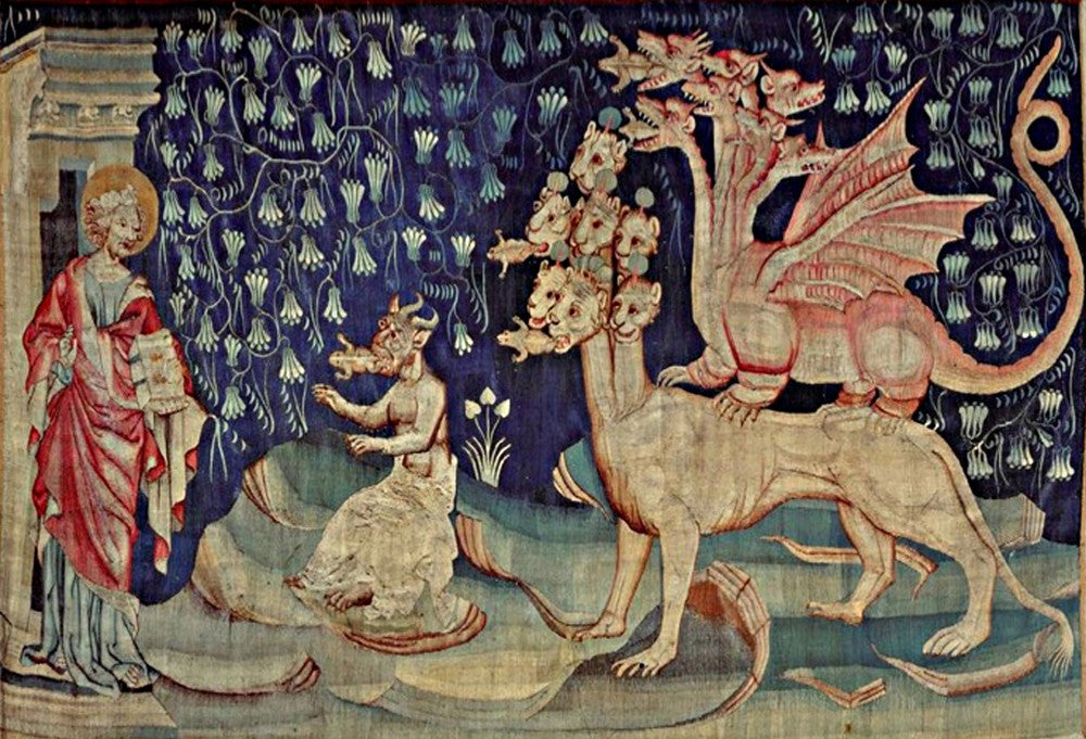 Dragons Vomiting Frogs Apocalypse Tapestry Fine Art Print