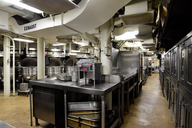 Commercial Kitchen on USS Missouri Battleship Poster Print by Ryan Rossotto