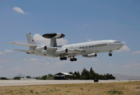 Boeing E-3A AWACS NATO Landing at Konya Air Base Poster Print by Riccardo Niccoli