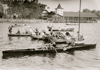 Watching Divers at Travers Island Canoe Competition Fine Art Print