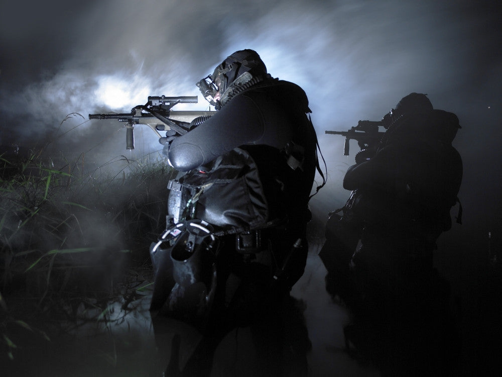 Special Operations Forces Combat Divers with Steyr AUG Poster Print