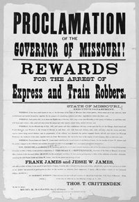 Wanted Poster, 1881 - Reward for Frank and Jesse James | Posterazzi