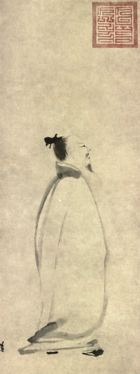 Li Po Chanting a Poem Fine Art Print by Liang K'Ai