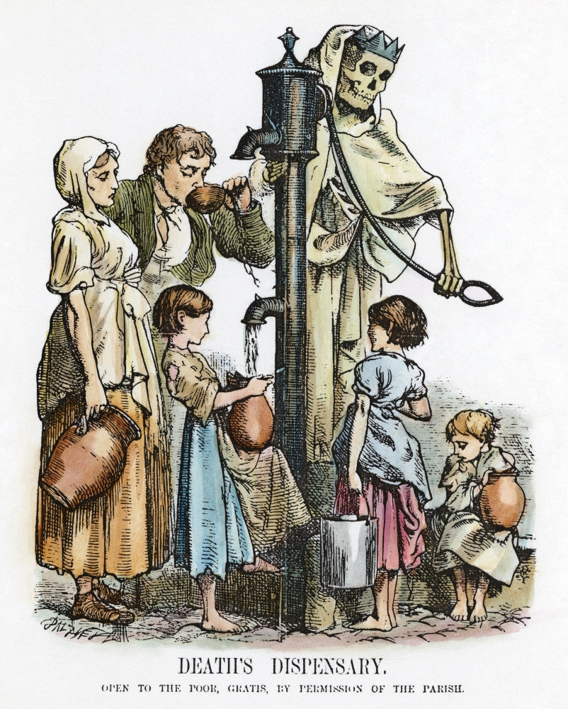 Pollution Cartoon Poster Print - 1866 by Granger Collection