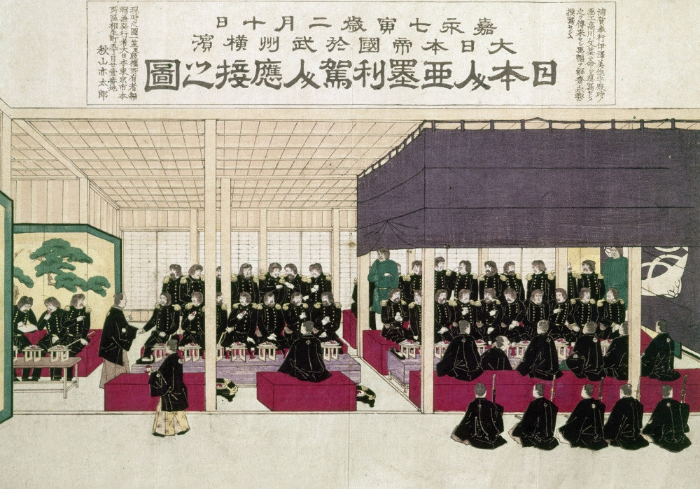 Perry's Expedition to Japan Fine Art Print - Japanese Woodcut