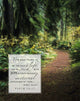 Psalm 16:11 Trail Through Lush Forest Fine Art Print by Tim Antoniuk