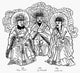 Taoist Trinity Line Drawing Print - The Three Pure Ones