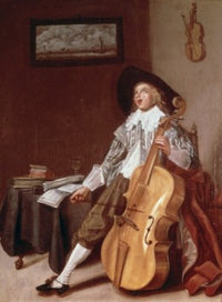 The Cello Player Fine Art Print by Dirck Hals - Wallraf-Richartz Museum, Cologne
