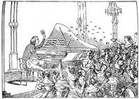 Franz Liszt and His Admirers Cartoon Art Print by Theodor Hosemann