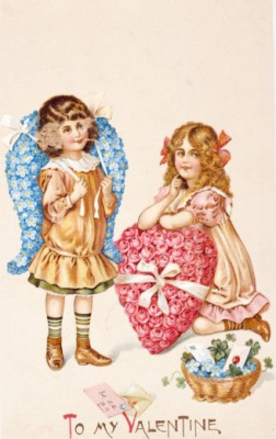 To My Valentine Nostalgia Cards 1900 Fine Art Print