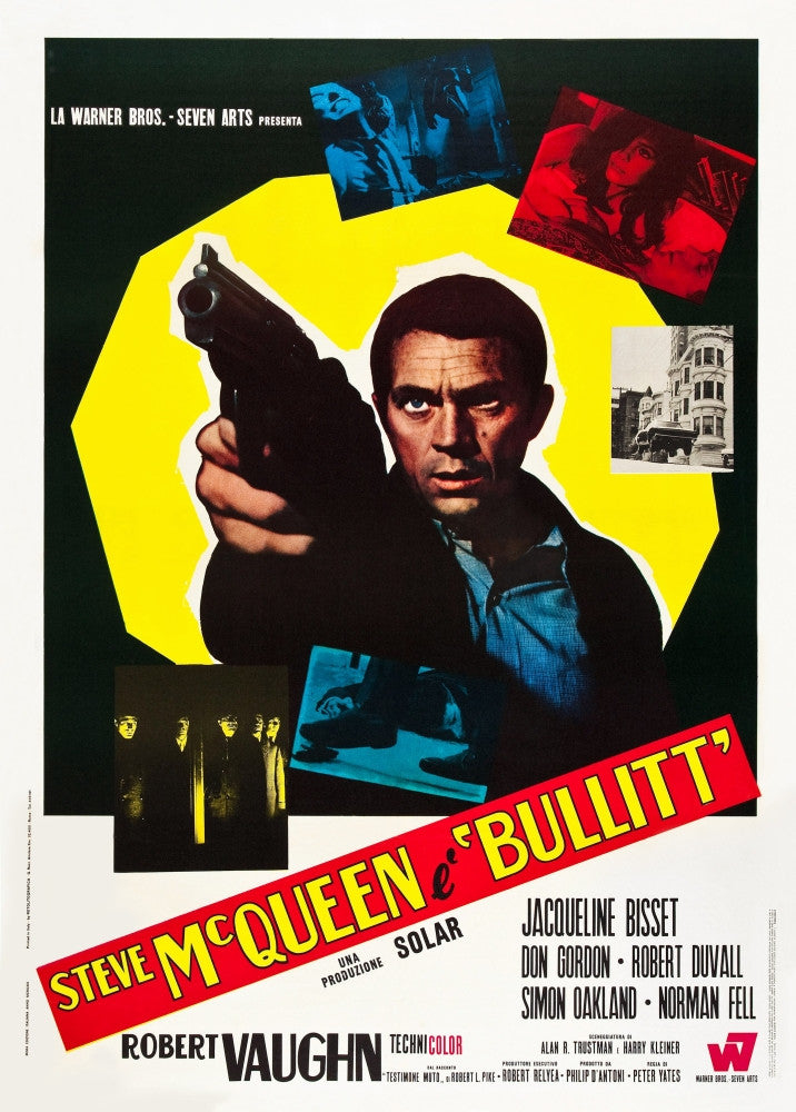 Bullitt Movie Poster Art - Steve McQueen Fine Art Print
