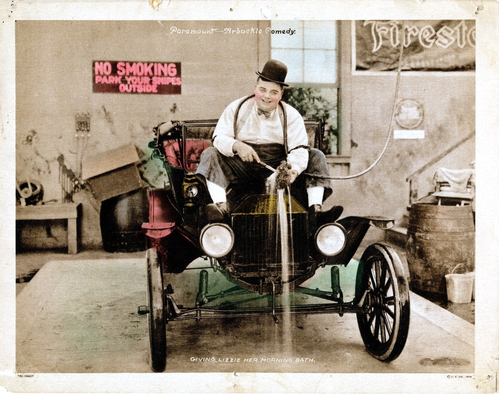 The Garage Movie Lobby Card Fine Art Print - Roscoe 'Fatty' Arbuckle