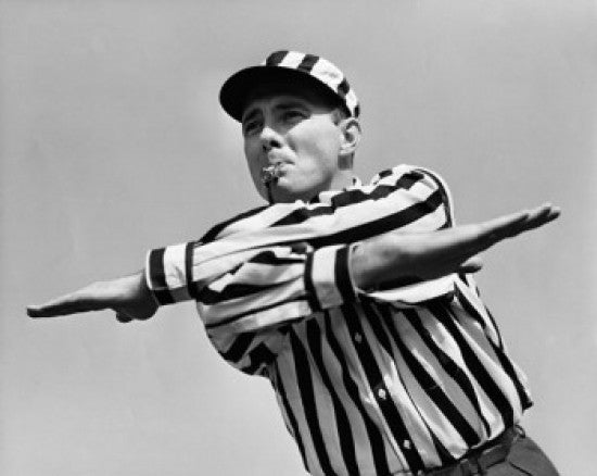 Referee Incomplete Forward Pass Signal Fine Art Print
