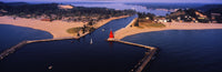 Aerial View of Holland Harbor Lighthouse Fine Art Print by Panoramic Images