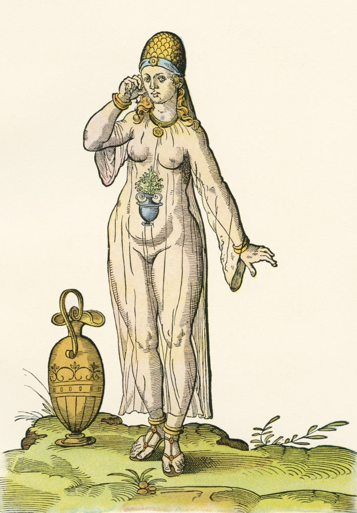 Woman in a Bathing Costume Fine Art Print - 16th Century Inspiration by Josh Aman