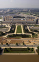 Aerial View of the Pentagon and River Parade Field Fine Art Print by Stocktrek Images