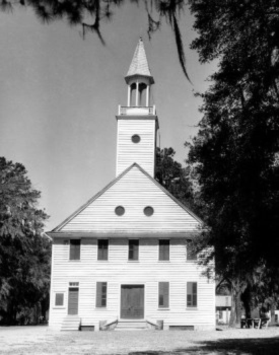 USA Midway Georgia Church Facade Fine Art Print