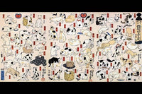 Whimsical Cat Activities Fine Art Print by Kuniyoshi Utagawa