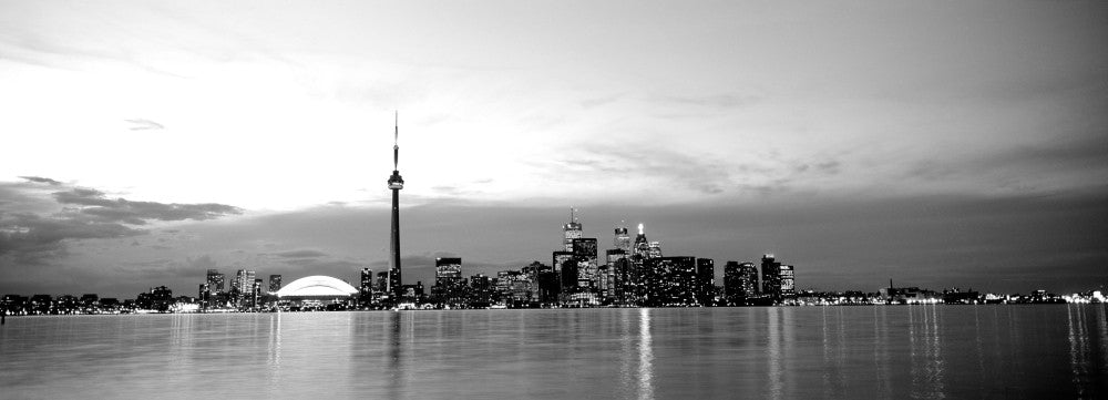 Buildings at the Waterfront with CN Tower - Toronto Poster Print